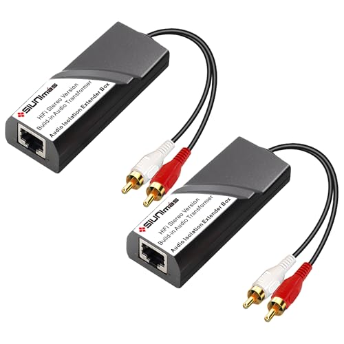 Audio RJ45 a RCA convertidor de alta fidelidad SIMRJ45-RCA con transmisión sin pérdida