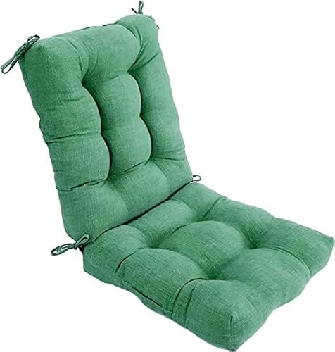 REINO MANSIDI Cojin con Respaldo para Sillas 90 x 45x 10 cm. Conjunto Cojin de Asiento para sillas Interior y Exterior Cómodo. Cojines para sillas Comedor, mecedoras, Bancos terraza (Verde, 1)