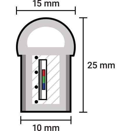 Brilliant Brand Lighting Blue SMD LED Neon Rope Light - 120 Volt - Custom Cut - 6.56 Feet