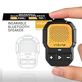voijump Wearable Bluetooth Speaker, Mini Clip-On Wireless Jobsite Pro Dust & Water Resistant Portable Speaker, Built-in Mic for Hands-Free Calls/Music, Non-Magnetic, 100ft Range