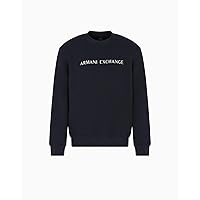 Armani Exchange Long Sleeve Front Logo Lettering Round Collar Maglia di Tuta