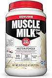 Muscle Milk Genuine Protein Powder, Natural Vanilla, 32g Protein, 2.47 Pound, 16 Servings