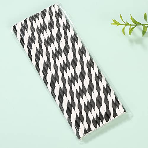 25 Pitillos de Papel Biodegradables Negro miniatura 2