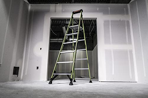 Little Giant Ladders, MightyLite 2.0, 8' Stepladder with Ground Cue, Fiberglass, Type IAA, 375 lbs Weight Rating, (15408-001), Green by Little Giant - Image 3