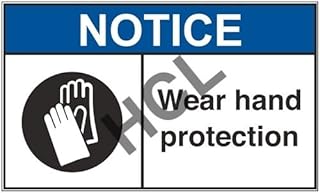 Notice Label - Wear Hand Protection - 3