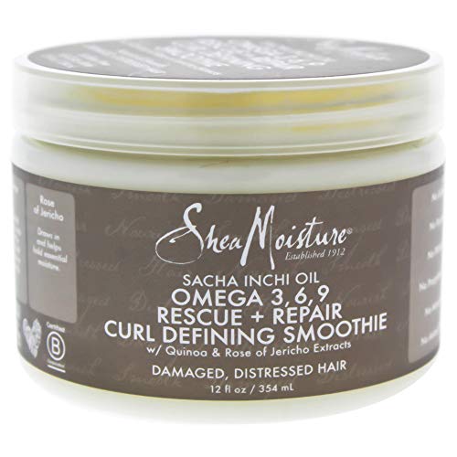 Shea Moisture Sacha Inchi Oil Omega 3, 6, 9 Resue + Repair Curl Defining Smoothie 12 oz