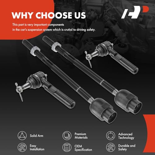 A-Premium Front Inner & Outer Tie Rod End Kit Fix Uneven Tire Wear by A-Premium - Used condition - Image 6