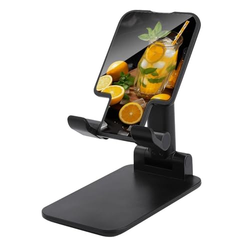 Support de téléphone portable pliable pour bureau et smartphone réglable orange et menthe