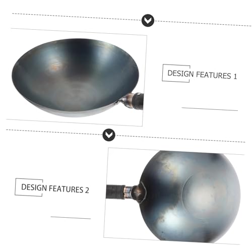 Wok para cocina LIFKOME con mango ergonómico negro miniatura 3