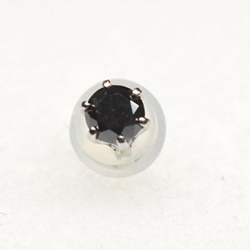 プラチナ ブラックダイヤ 片耳 ＢＤ0.15ct 3.3ｍｍ