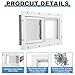 Kathfly 1 Pack Basement Home Window 16'' x 8'' Mini Basement Windows Replacement with Glass Screen and Screws for Home Sheds Barns