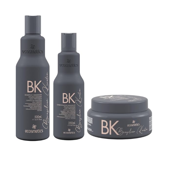 BK Brazilian Keratin Hair Care Set – Hydrating Shampoo, Conditioner & Deep Repair Mask for Dry and Damaged Hair 16.91 fl.oz/8.45 fl.oz/8.82 fl.oz