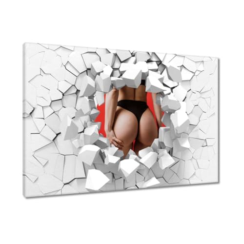 Peinture imprimée sur toile fesses rondes 120x80 cm pour habiller un mur vide
