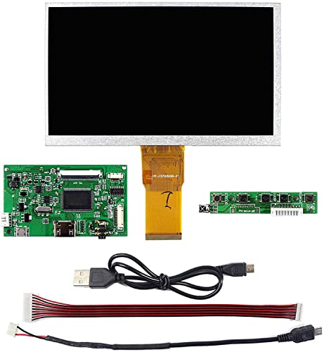 Image of VSDISPLAY 7 inch 1024x600 400nit 50 Pin IPS LCD Screen and Controller Board | with Micro USB Power Cable