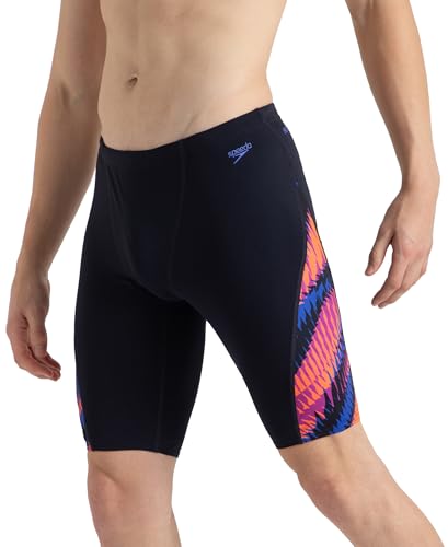 Image of Speedo Men Endurance+ High Tide Digital Print V-Cut Jammer - Arctic Glass