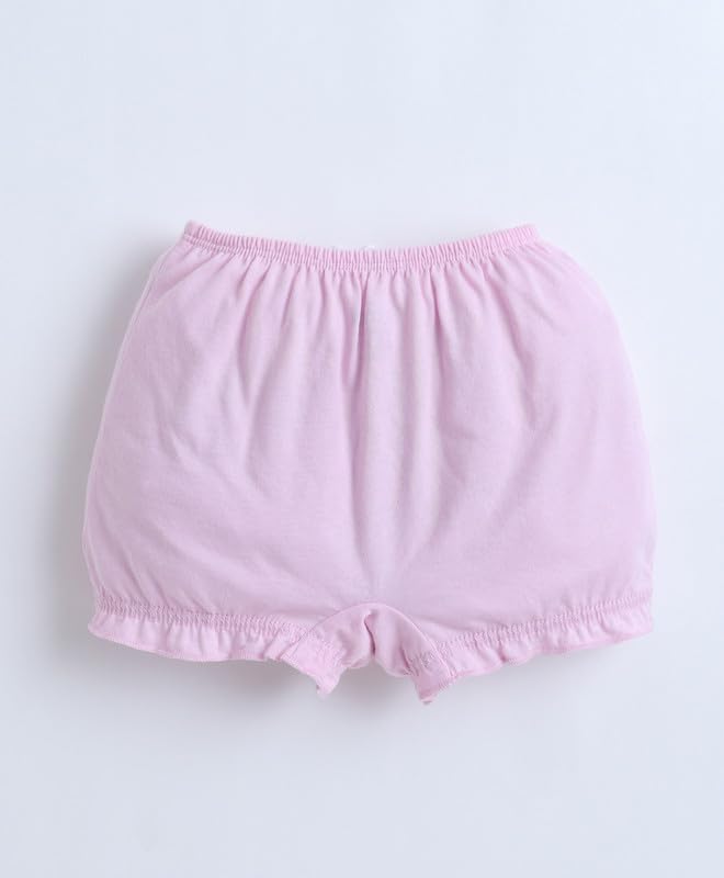 BUMZEE Girls Cotton Solid Color Bloomers Pack of 3 Navy & Mint Green - 5-6 Years (Peb11415H-nbl) 3