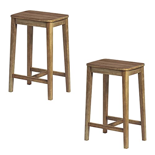 FitAtHome Tabouret de Bar, Bois, Marron, Middle Cover