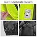 TCCFCCT High Visibility Jacket Class 3 Hi Vis Jacket for Men Women, Waterproof Reflective Safety Jackets for Men Construction, Cold Winter Bomber Work Jackets with Black Bottom, Meets Ansi,J-Yellow L