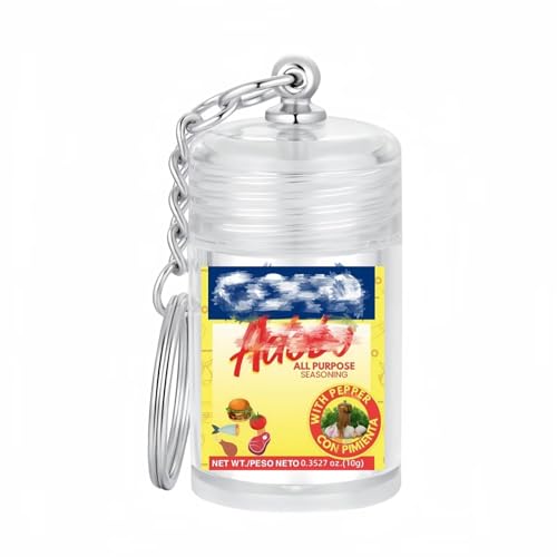 Mini Adobo Seasoning Keychain Bottle – 1.8in Empty Spice Jar