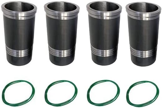 FridayParts 4 Pcs Cylinder Liner 9884842 Compatible for Liebherr Engine D924 D924TI D924TIE Excavator 904 914 924 934 944 954B