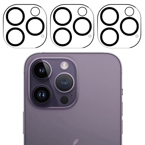 HANKN [3 Stück Kameraobjektivschutz für iPhone 14 Pro Max/iPhone 14 Pro, gehärtetes Glas HD klar 9H Härte kratzfest stoßfest Abdeckung Film Objektivschutz Hülle freundlich Cover