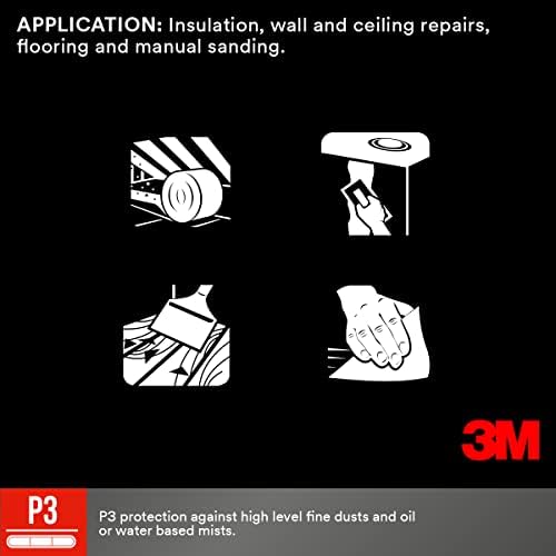 3M Particulate Filter  Fine Dust Filter with P3 Protection Level for 3M Respirator Masks  1 Pair of P3 Filters with Innovative Filter Technology 2135PRO1,White