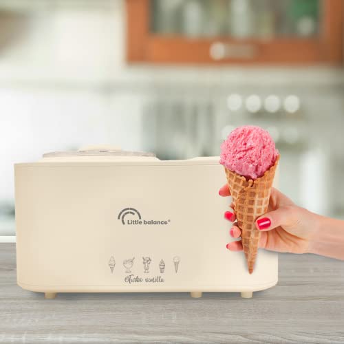 LITTLE BALANCE 8610 Turbo-Vanille, Eismaschine, Eismaschine, Eismaschine, 1,2 l, 3 Funktionen, Eiscreme, Eisjoghurt und Sorbet, 110 W, creme – Bild 5