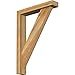 Ekena Millwork BKT0402X20X28TRA05RWR Traditional Block Bracket w/Offset Brace, 20" D x 28" H Rustic Wood, 4" W Western Red Cedar (Rough Sawn)