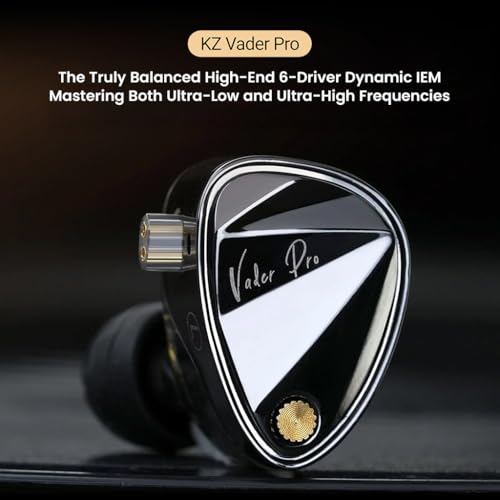 Image of KZ Vader Pro in-Ear Monitor Earphone with Triple Dynamic Drivers, Dual Mic, Silver-Plated Detachable Cable, Ergonomic Wired IEM with 0.75mm 2-Pin Connector & 3.5mm Jack (Standard Version)