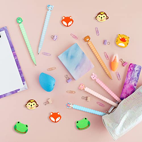 Mechanical Pencils Cute Mechanical Pencils With Animal Erasers And Pencil Refills, 0.5Mm Kawaii Mechanical Pencils With Fun Toppers Colorful Mechanical Pencils For Girls Kids Students (24 Pieces) #TOP5