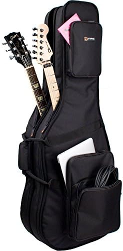 Protec CF234DBL Double Electric Guitar Gig Bag, Gold Series (Fits Strat, Tele, & Les Paul Shaped Guitars)