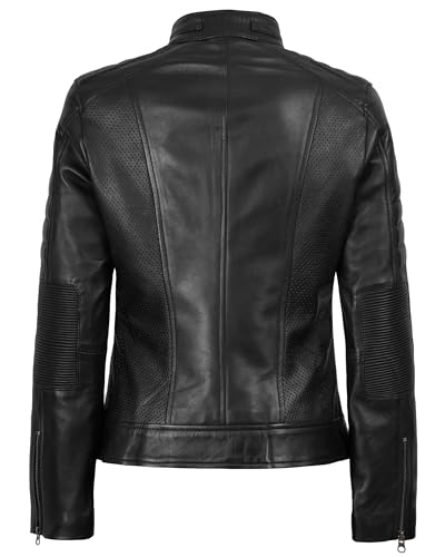 Decrum Leather Jacket Women - Stylish Casual Real Lambskin Leather Jackets for Women4