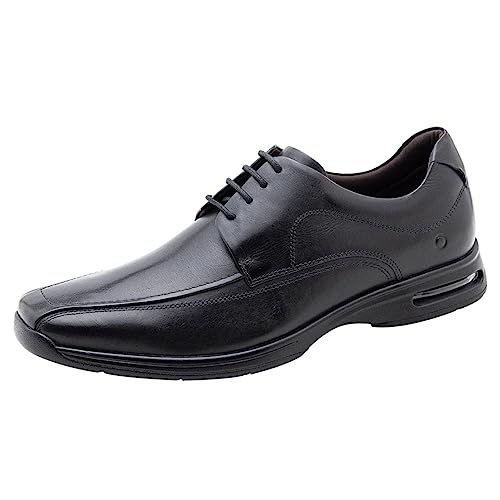 Sapato Smart Comfort Air Spot Preto Cadarço-Preto-39