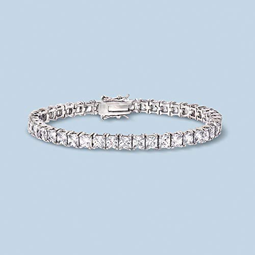 Ross-Simons 2201354 16.00 Ct. T.W. Princess-Cut Cz Tennis Bracelet In Sterling Silver. 7 Inches thumb #2