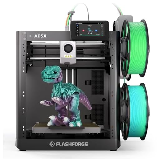 FLASHFORGE AD5X, stampante 3D multifilamento, stampa multicolore, velocità 600mm/s, stampa 1-clic con creazioni IFS, calibrazione automatica e backup del filamento, stampa 220 x 220 x220 mm