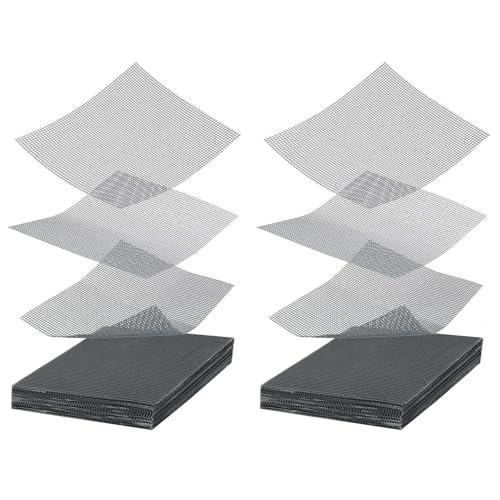 GREGICH 50 Packs 4 Inch Flower Pot Hole Mesh Pad, Plastic Mesh Screen Bonsai Bottom Planter Drainage...