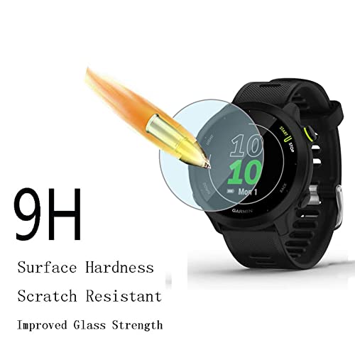 Image of SHUAXI Watch Screen Protector (3+1Pack) Compatible for Garmin Forerunner 55,Tempered Glass Film Anti-Scratch High Definition Full Coverage and Soft TPU Protective Case,Transparent,D35MM