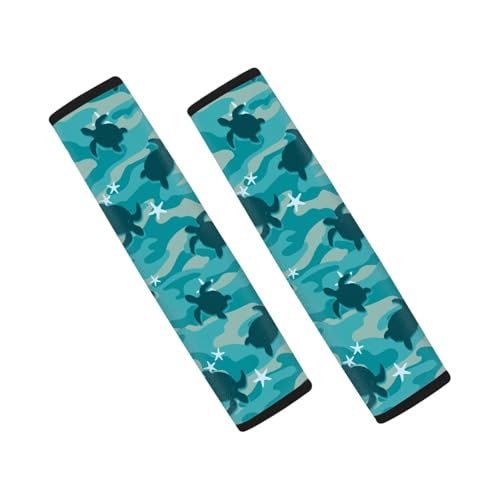 Image of AFPANQZ Turtle Star Automotive Seat Belt Covers Pads 2 Piece for Adults Kids Youth Car Accessories Safety Seatbelt Cushion Pillow Universal Fit Backpack Straps Pads