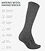 Merino.tech Merino Wool Socks for Women And Men - Merino Wool Hiking Socks Crew Style (Dark Grey Pack of 3, 9-12)