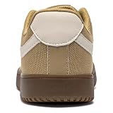HOBIBEAR Sneakersy w stylu retro dla kobiet i mężczyzn: lekkie buty rekreacyjne, anatomiczny obszar palców dla komfortu przez cały dzień, Brązowy, biały., 42 EU