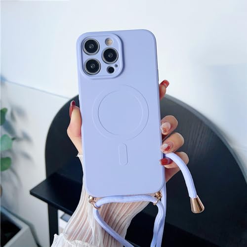 Étui silicone lanière iPhone 14 Plus résout le manque de poches
