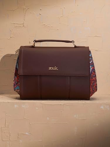 Image of ZOUK Rhea Kapoor Satchel Bag | Elegant Vegan Leather Handbag for Women |