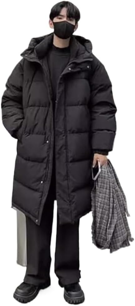 VIDI Bread Suit White Duck Velvet Hat Down Jacket Men's Autumn And Winter Coat Loose Medium Long