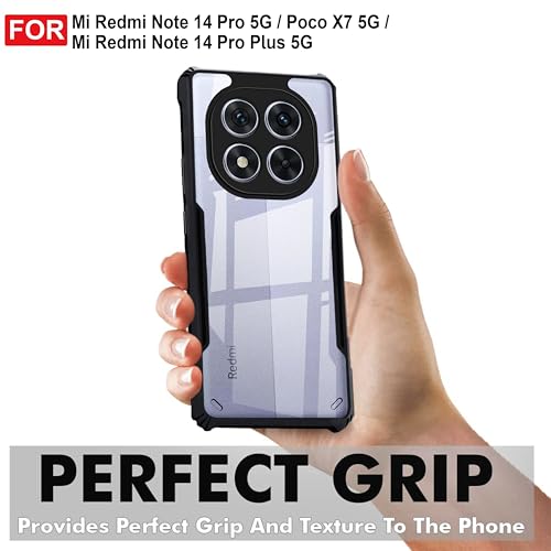 Image of Zapcase Back Case Cover for Mi Redmi Note 14 Pro 5G| Compatible for Mi Redmi Note 14 Pro 5GBack Case Cover | Clear Case with Camera Protection | (TPU + PC | Matte Black)