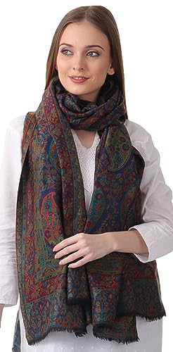 EH 100% PURE CASHMERE WOOL TRADITIONAL KANI WEAVE PASHMINA SUPER SOFT WARM LIGHT STOLE SCARF WRAP KANI