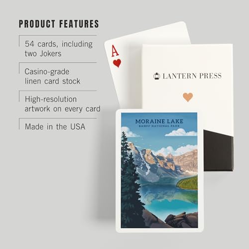 Lantern Press Baraja de 52 Cartas Póker Moraine Lake miniatura 3