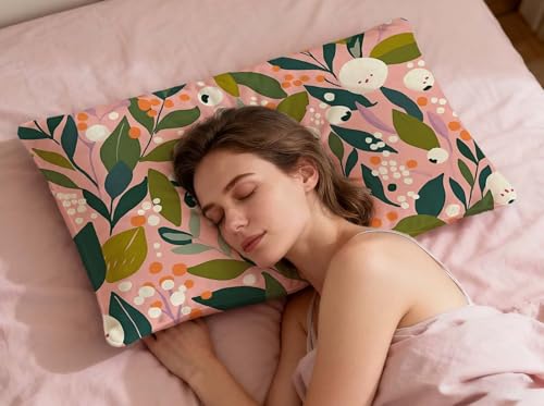 Housse de coussin rose lavable et résistante avec impression recto verso - 7