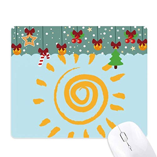 Tapis de souris Sun Sunshine en caoutchouc souple jaune texturé