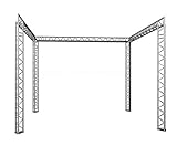  Standbau aus 3 Punkt Deco Truss T220-3 für U Messenstand mit 4x3x3m - Messestände Stand für Messe Messe Stand für Gewerbeschau