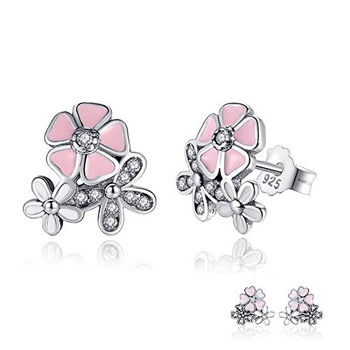 Fleurs de cerisier boucles d'oreilles argent 925 pour look bohème